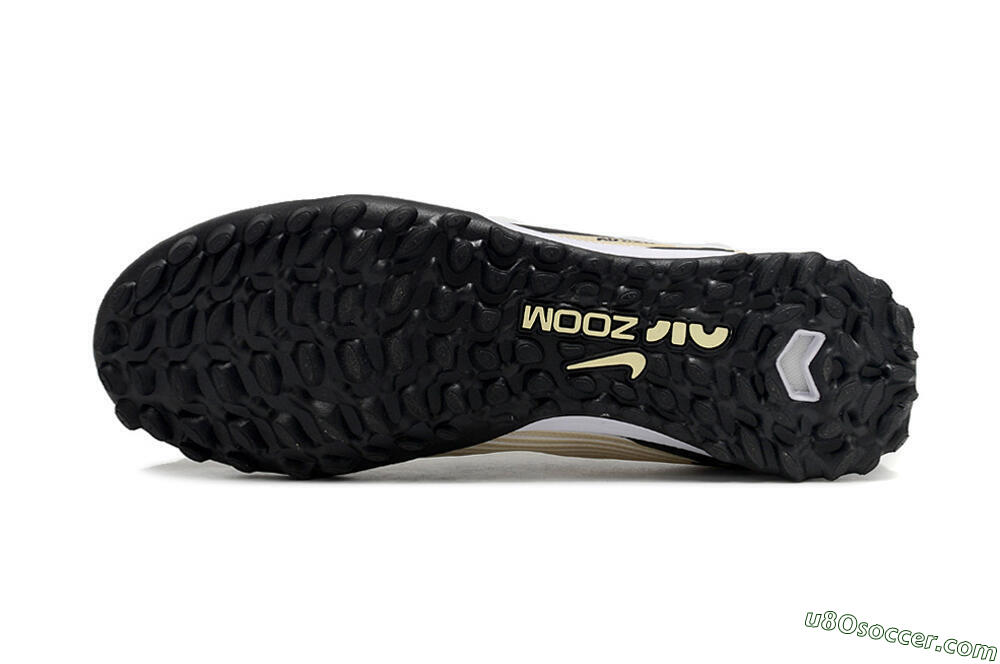 Nike Air Zoom Mercurial Vapor 15 Elite TF Artificial Turf Soccer Shoes - Beige/Black/White 6