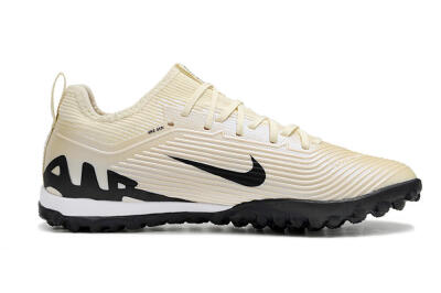 Nike Air Zoom Mercurial Vapor 15 Elite TF Artificial Turf Soccer Shoes - Beige/Black/White