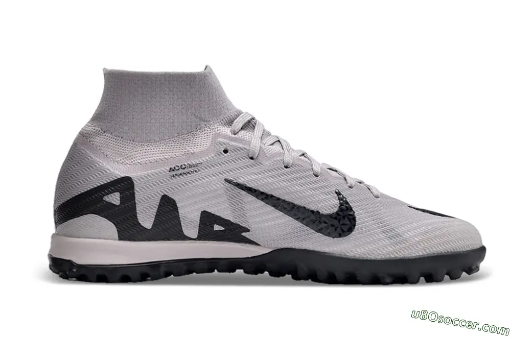 TF Artificial Turf Soccer Shoes in Grey, Purple, and Black - Shop