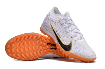 Nike Air Zoom Mercurial Vapor 15 Elite TF Artificial Turf Soccer Shoes - White/Black/Gold