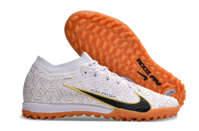 Nike Air Zoom Mercurial Vapor 15 Elite TF Artificial Turf Soccer Shoes - White/Black/Gold