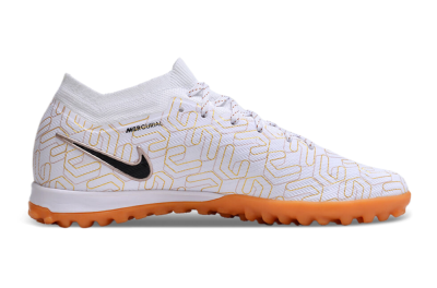 Nike Air Zoom Mercurial Vapor 15 Elite TF Artificial Turf Soccer Shoes - White/Black/Gold