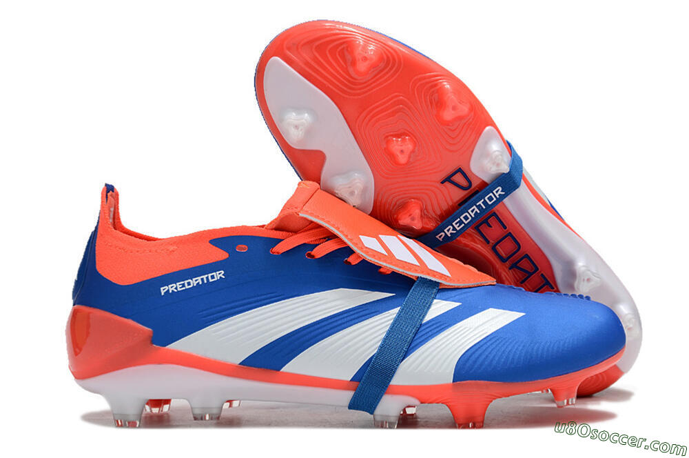 Adidas Predator Elite Foldover Tongue FG Firm Ground Soccer Cleats - Blue/White/Red 1