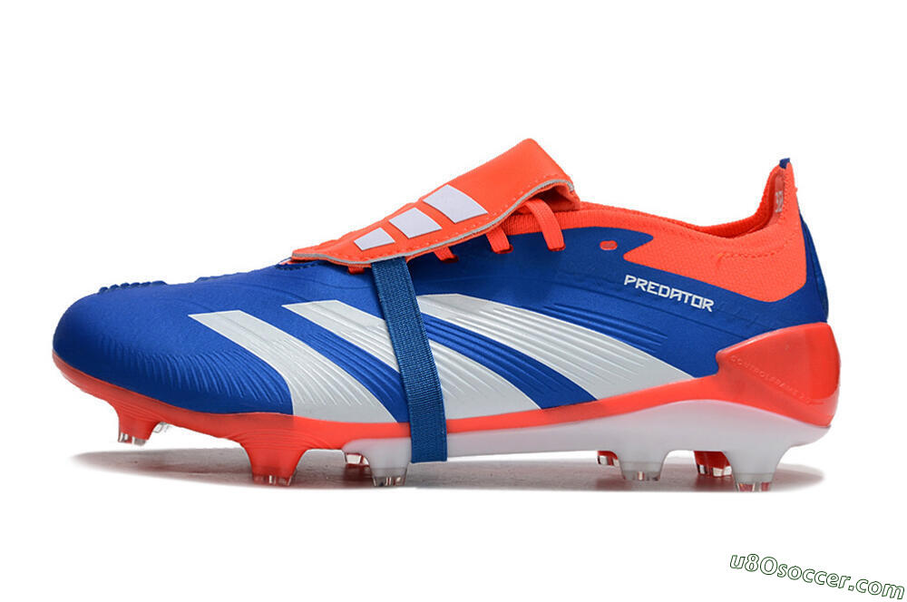 Adidas Predator Elite Foldover Tongue FG Firm Ground Soccer Cleats - Blue/White/Red 2