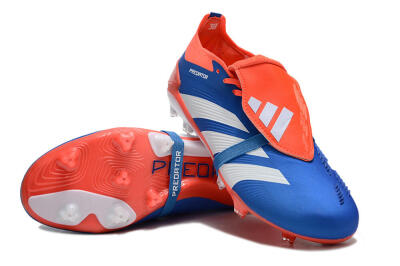 Adidas Predator Elite Foldover Tongue FG Firm Ground Soccer Cleats - Blue/White/Red