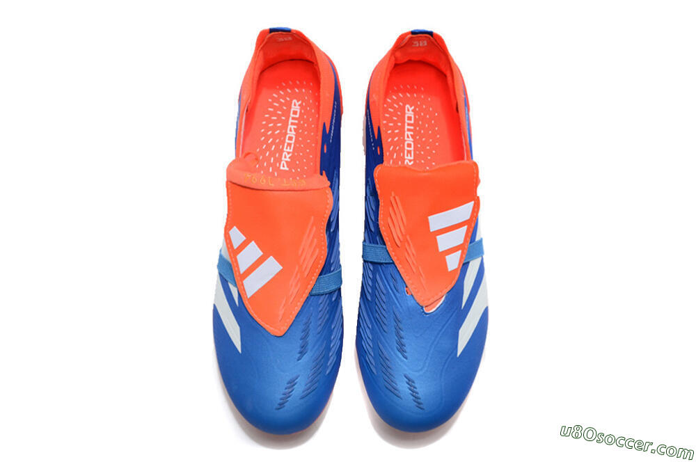 Adidas Predator Elite Foldover Tongue FG Firm Ground Soccer Cleats - Blue/White/Red 4
