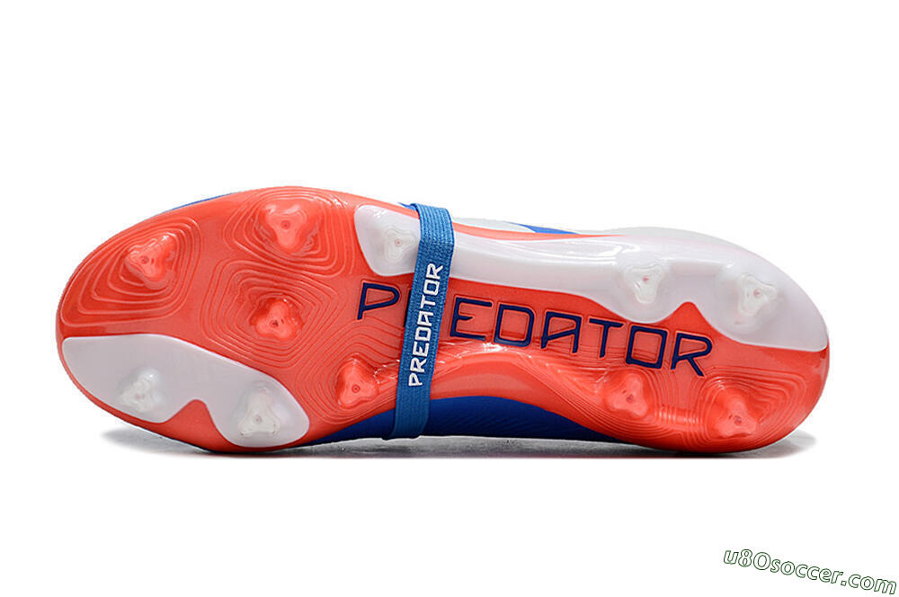 Adidas Predator Elite Foldover Tongue FG Firm Ground Soccer Cleats - Blue/White/Red 6