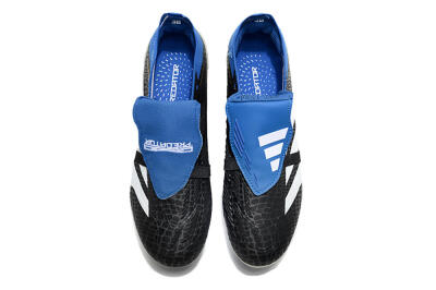 Adidas Predator Elite Foldover Tongue FG Firm Ground Soccer Cleats - Black/White/Blue