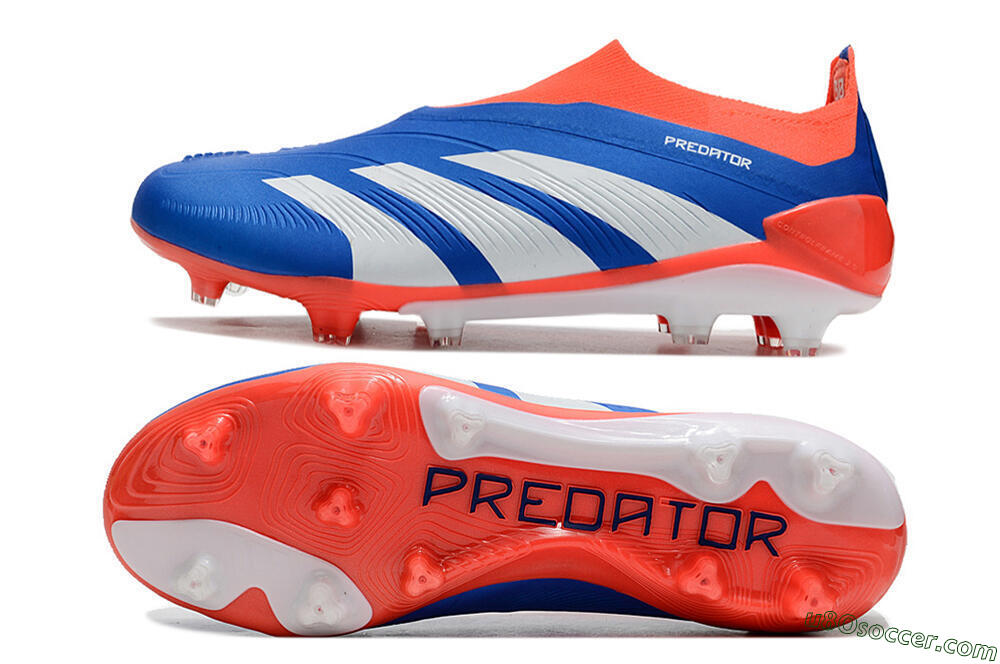Adidas Predator Accuracy+ FG Firm Ground Soccer Cleats - Blue/White/Red 0