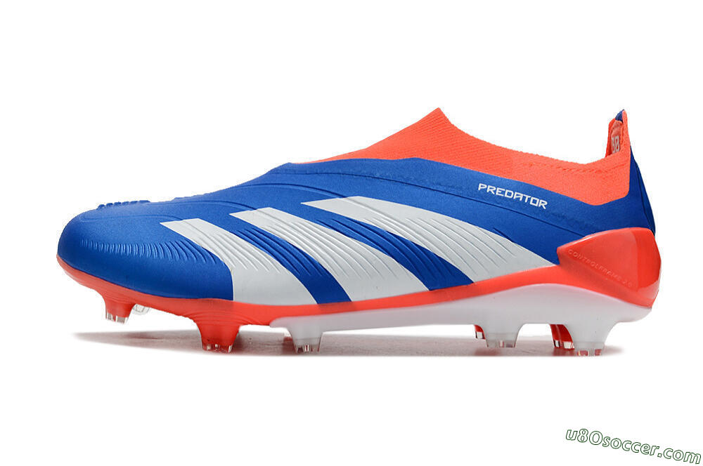 Adidas Predator Accuracy+ FG Firm Ground Soccer Cleats - Blue/White/Red 2