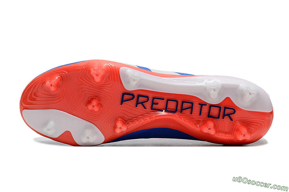 Adidas Predator Accuracy+ FG Firm Ground Soccer Cleats - Blue/White/Red 6