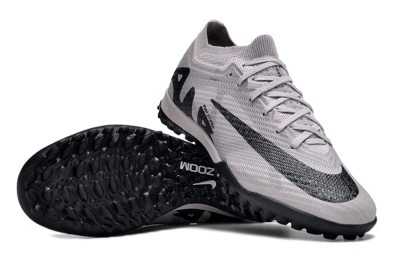 Nike Air Zoom Mercurial Vapor 15 Elite TF Artificial Turf Soccer Shoes - Grey/Purple/Black
