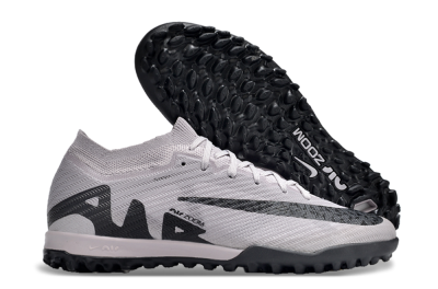 Nike Air Zoom Mercurial Vapor 15 Elite TF Artificial Turf Soccer Shoes - Grey/Purple/Black