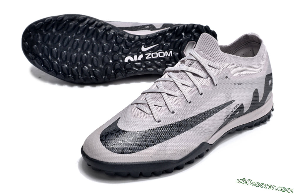 Nike Air Zoom Mercurial Vapor 15 Elite TF Artificial Turf Soccer Shoes - Grey/Purple/Black 3