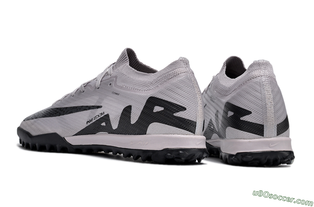 Nike Air Zoom Mercurial Vapor 15 Elite TF Artificial Turf Soccer Shoes - Grey/Purple/Black 4