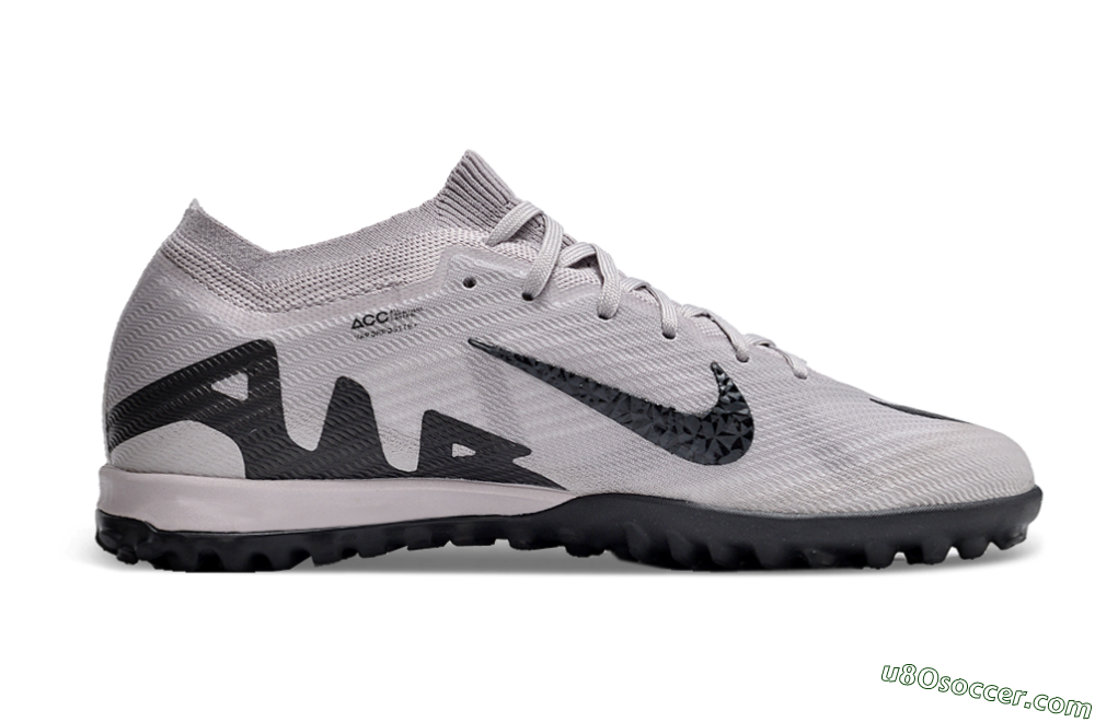 Nike Air Zoom Mercurial Vapor 15 Elite TF Artificial Turf Soccer Shoes - Grey/Purple/Black 5