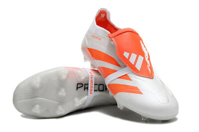 Adidas Predator Elite Foldover Tongue FG Firm Ground Soccer Cleats - Beige/White/Red