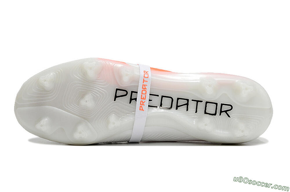 Adidas Predator Elite Foldover Tongue FG Firm Ground Soccer Cleats - Beige/White/Red 6