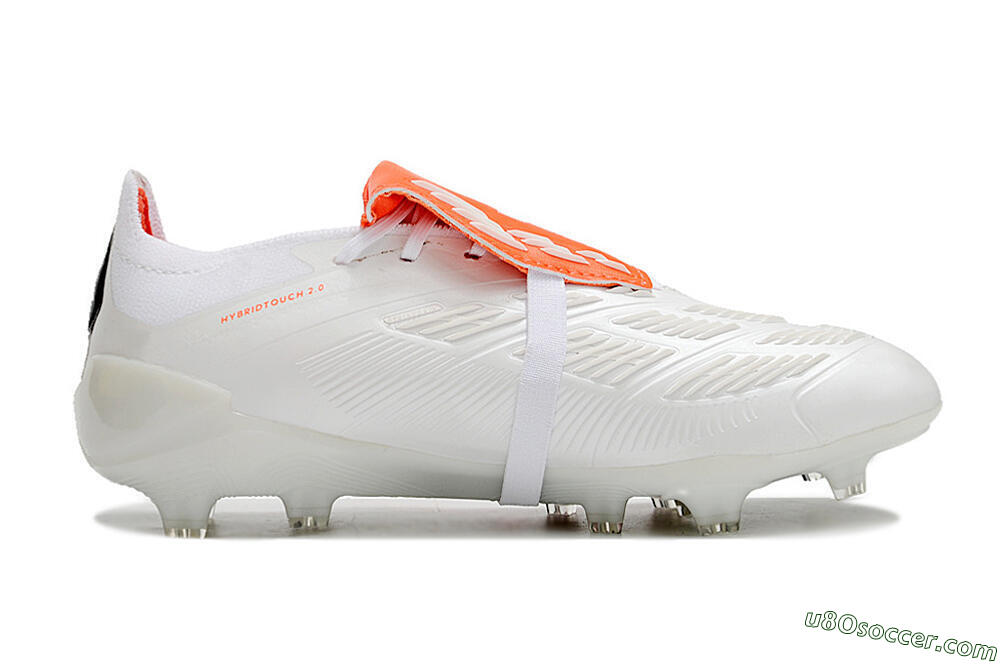Adidas Predator Elite Foldover Tongue FG Firm Ground Soccer Cleats - Beige/White/Red 7