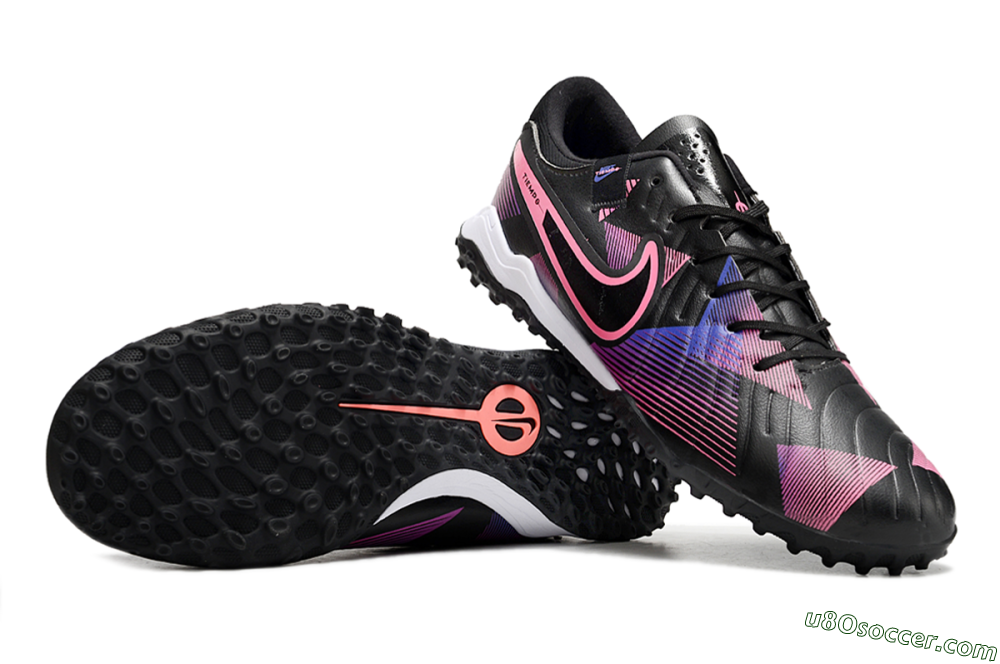 Nike Tiempo Legend 10 Pro TF Artificial Turf Soccer Shoes - Black/Purple/Pink 0