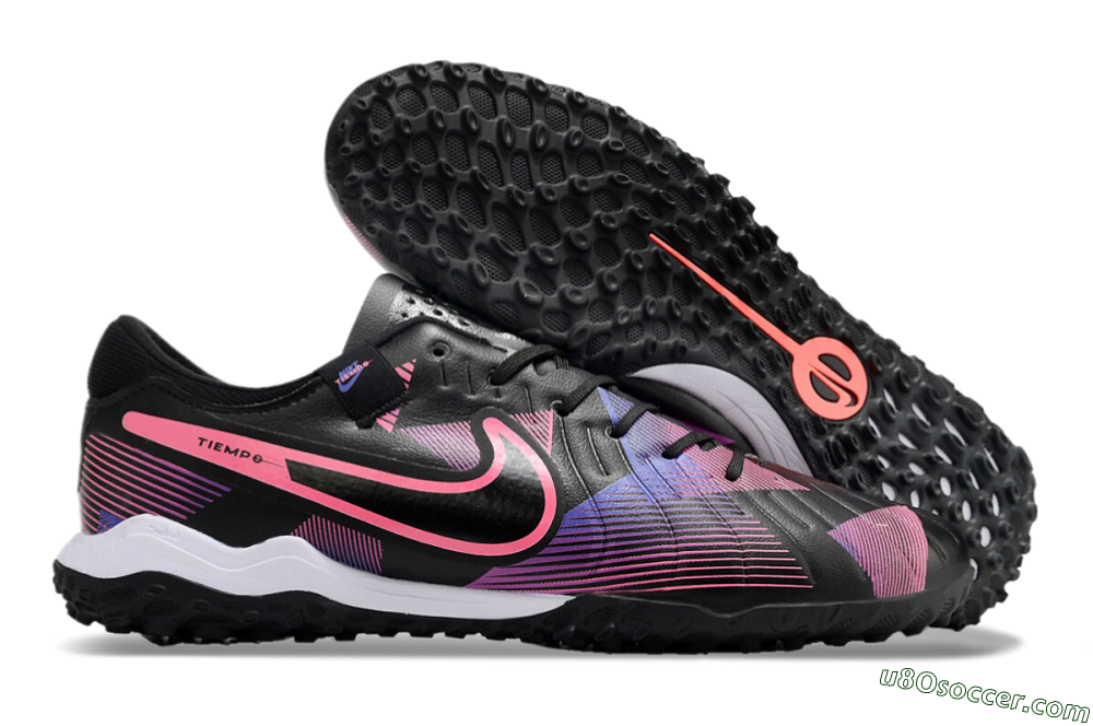 Nike Tiempo Legend 10 Pro TF Artificial Turf Soccer Shoes - Black/Purple/Pink 1