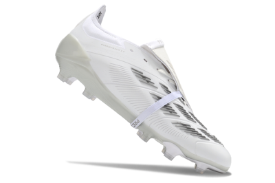 Adidas Predator Elite Foldover Tongue FG Firm Ground Soccer Cleats - White/Grey
