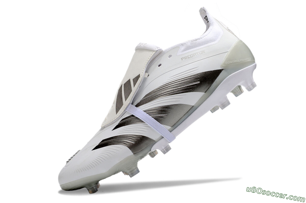 Adidas Predator Elite Foldover Tongue FG Firm Ground Soccer Cleats - White/Grey 5