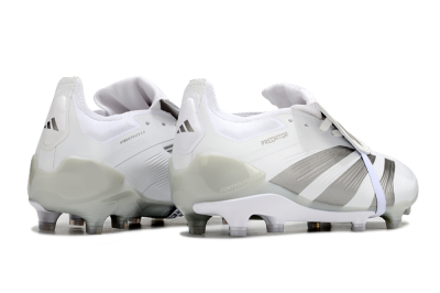 Adidas Predator Elite Foldover Tongue FG Firm Ground Soccer Cleats - White/Grey