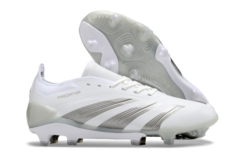 Adidas Predator Accuracy.1 FG Firm Ground Soccer Cleats - White/Silver/Grey 1