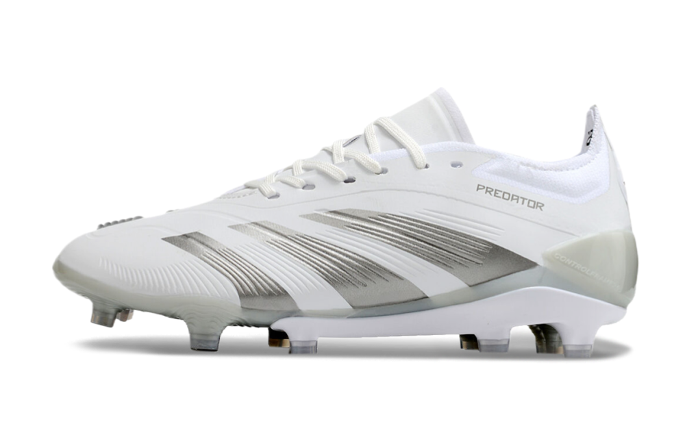 Adidas Predator Accuracy.1 FG Firm Ground Soccer Cleats - White/Silver/Grey 2