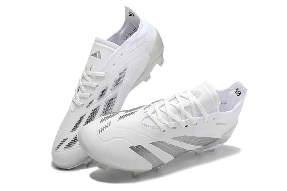 Adidas Predator Accuracy.1 FG Firm Ground Soccer Cleats - White/Silver/Grey 3