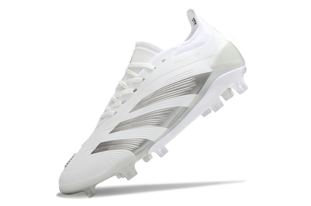 Adidas Predator Accuracy.1 FG Firm Ground Soccer Cleats - White/Silver/Grey 5