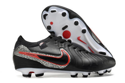 Nike Tiempo Legend 10 Elite FG Firm Ground Soccer Cleats - Black/Red/White