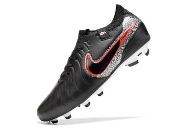 Nike Tiempo Legend 10 Elite FG Firm Ground Soccer Cleats - Black/Red/White