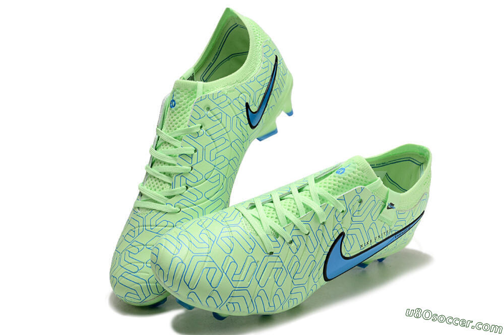 Nike Tiempo Legend 10 Elite FG Firm Ground Soccer Cleats - Green/Blue 3