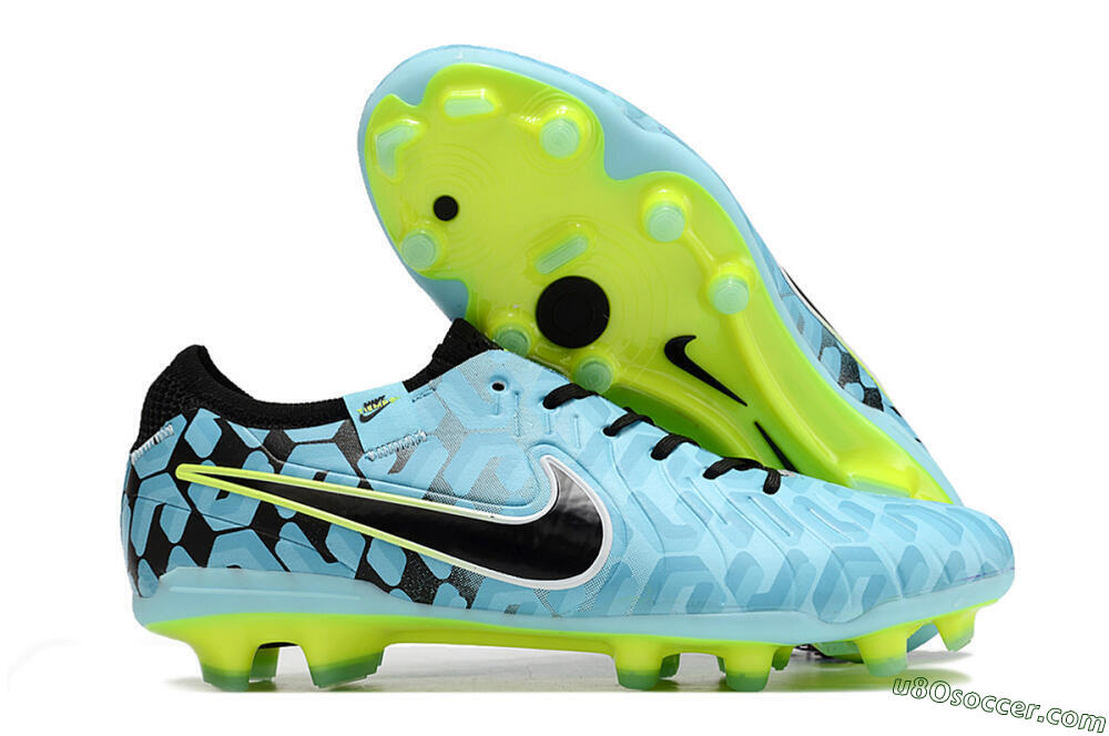 Nike Tiempo Legend 10 Elite FG Firm Ground Soccer Cleats - Jade/Black/Yellow 1