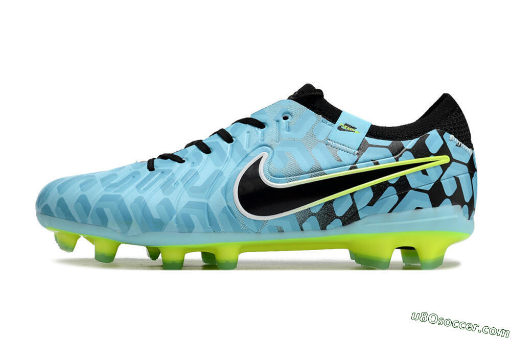 Nike Tiempo Legend 10 Elite FG Firm Ground Soccer Cleats - Jade/Black/Yellow 2