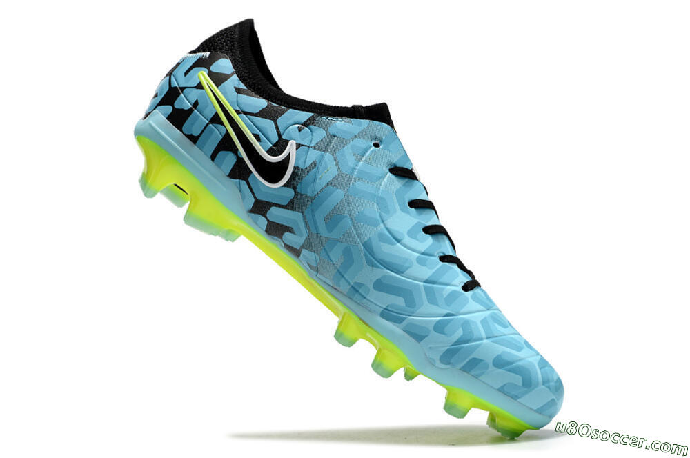 Nike Tiempo Legend 10 Elite FG Firm Ground Soccer Cleats - Jade/Black/Yellow 4