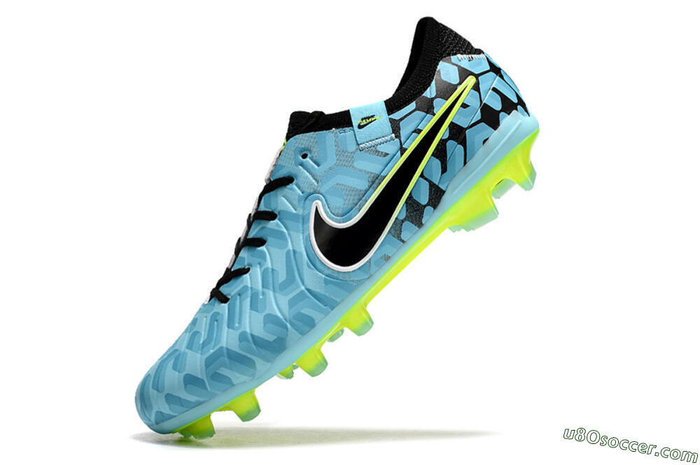 Nike Tiempo Legend 10 Elite FG Firm Ground Soccer Cleats - Jade/Black/Yellow 5