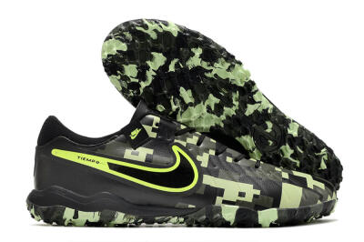 Nike Tiempo Legend 10 TF Artificial Turf Soccer Shoes - Black/Yellow/Camo
