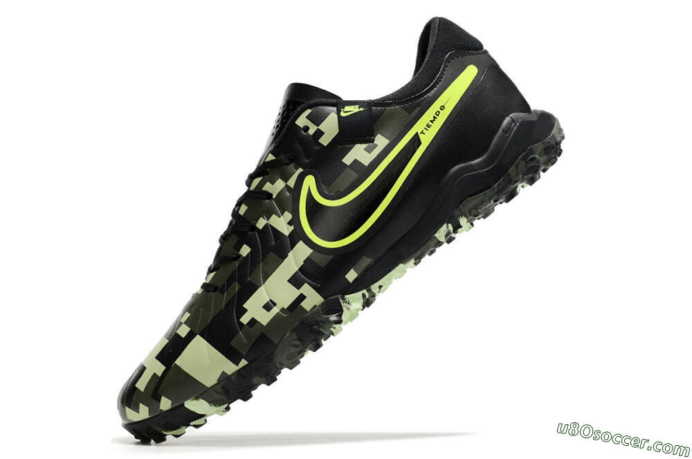 Nike Tiempo Legend 10 TF Artificial Turf Soccer Shoes - Black/Yellow/Camo 5