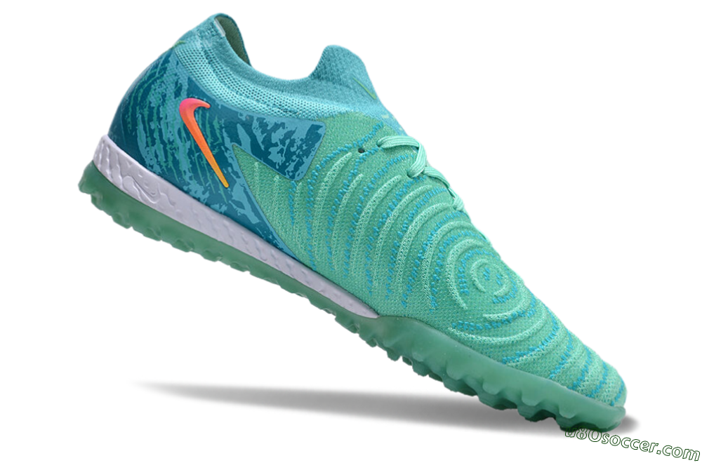 Nike Phantom GX 2 Elite TF Artificial Turf Soccer Shoes - Green/Pink/Orange 4