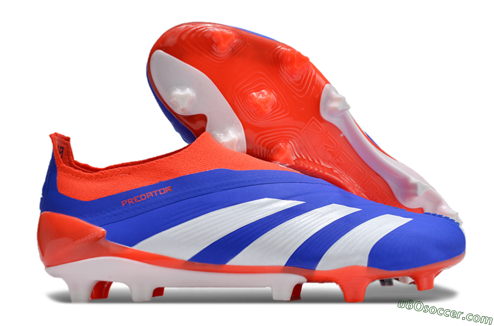 Adidas Predator Elite Laceless FG Firm Ground Soccer Cleats - Blue/White/Red 1