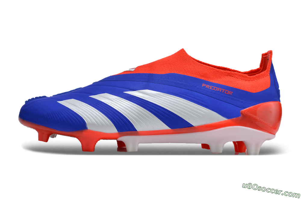 Adidas Predator Elite Laceless FG Firm Ground Soccer Cleats - Blue/White/Red 2