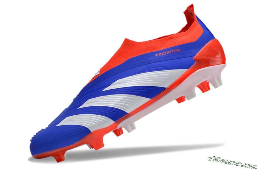 Adidas Predator Elite Laceless FG Firm Ground Soccer Cleats - Blue/White/Red 5