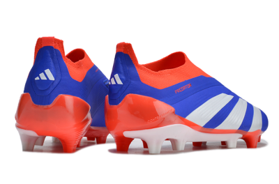 Adidas Predator Elite Laceless FG Firm Ground Soccer Cleats - Blue/White/Red