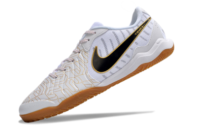 Nike Tiempo Legend 10 Academy IC Indoor & Futsal Soccer Shoes - White/Gold/Black