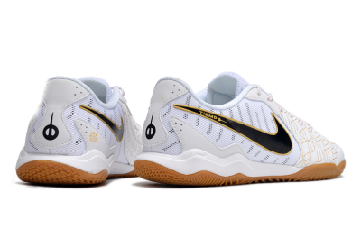 Nike Tiempo Legend 10 Academy IC Indoor & Futsal Soccer Shoes - White/Gold/Black