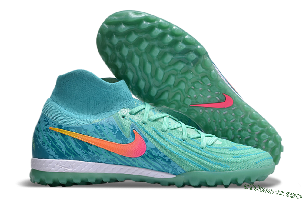 Nike Phantom Luna Elite NU TF Artificial Turf Soccer Shoes - Green/Pink/Orange 1