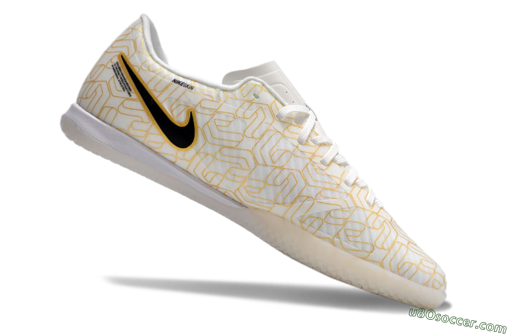 Nike Air Zoom Mercurial Vapor 15 Academy IC Indoor & Futsal Soccer Shoes - White/Gold/Black 4